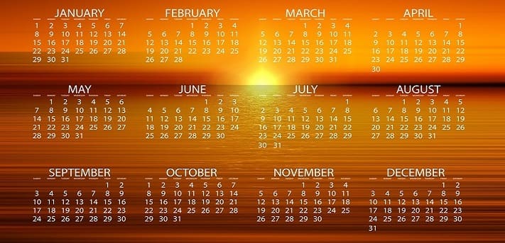 Jahreskalender schnelle Hilfe Insolvenzberatung Geesthacht